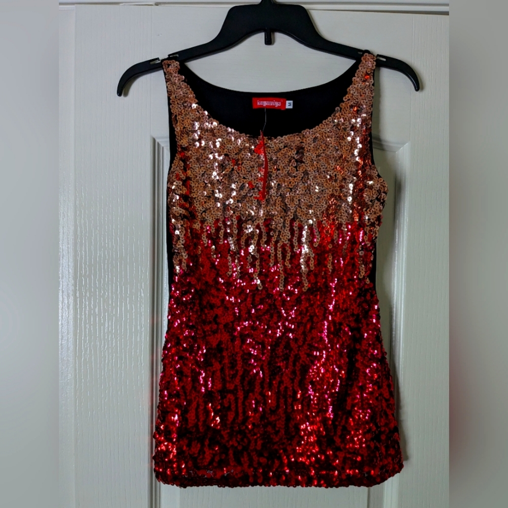 Fun, Sequined Top (NWT), size M